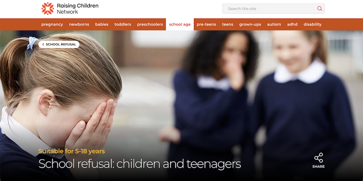 School refusal: children and teenagers