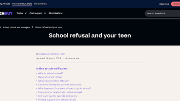 School refusal and your teen